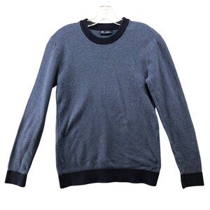 Gap Crewneck Sweater Mens XS Cotton Blue Textured‎ Knit Pullover